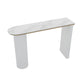 Industrial Bar Table Set 1/5 Pcs Stone Top Bar Table and Plastic Stools White 63"L x 16"W Clearhalo 'Bar Furniture' 'furn' 'furn_home_bar_bar_sets' 'Furniture' 'Home Bars & Bar Sets' 'home_bar_bar_sets' 'Kitchen & Dining Furniture' 6826243