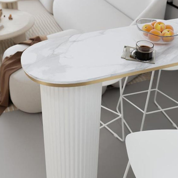 Industrial Bar Table Set 1/5 Pcs Stone Top Bar Table and Plastic Stools Clearhalo 'Bar Furniture' 'furn' 'furn_home_bar_bar_sets' 'Furniture' 'Home Bars & Bar Sets' 'home_bar_bar_sets' 'Kitchen & Dining Furniture' 6826246