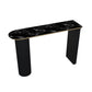 Industrial Bar Table Set 1/5 Pcs Stone Top Bar Table and Plastic Stools Black 63"L x 16"W Clearhalo 'Bar Furniture' 'furn' 'furn_home_bar_bar_sets' 'Furniture' 'Home Bars & Bar Sets' 'home_bar_bar_sets' 'Kitchen & Dining Furniture' 6826252