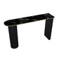 Industrial Bar Table Set 1/5 Pcs Stone Top Bar Table and Plastic Stools Black 71"L x 16"W Clearhalo 'Bar Furniture' 'furn' 'furn_home_bar_bar_sets' 'Furniture' 'Home Bars & Bar Sets' 'home_bar_bar_sets' 'Kitchen & Dining Furniture' 6826253
