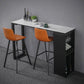 Modern Rectangle Bar Table Set 1/3 Pcs Stone Top Bar Table and Upholstered Stools Clearhalo 'Bar Furniture' 'furn' 'furn_home_bar_bar_sets' 'Furniture' 'Home Bars & Bar Sets' 'home_bar_bar_sets' 'Kitchen & Dining Furniture' 6826280
