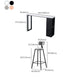 Modern Rectangle Bar Table Set 1/3 Pcs Stone Top Bar Table and Upholstered Stools Clearhalo 'Bar Furniture' 'furn' 'furn_home_bar_bar_sets' 'Furniture' 'Home Bars & Bar Sets' 'home_bar_bar_sets' 'Kitchen & Dining Furniture' 6826292