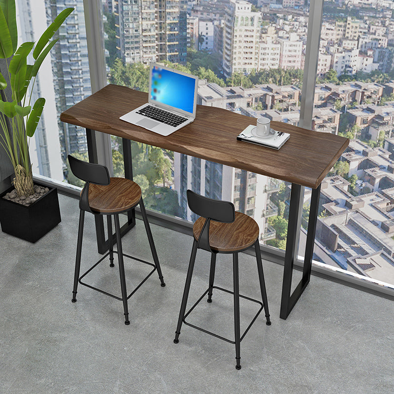 Solid Wood Counter Set Contemporary 1/3 Pieces Counter Height Set 3 Pieces: Table, 2 Stools Clearhalo 'Bar Furniture' 'furn' 'furn_home_bar_bar_sets' 'Furniture' 'Home Bars & Bar Sets' 'home_bar_bar_sets' 'Kitchen & Dining Furniture' 6826296