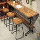 1/3/4/7-teiliges Barhocker- und Tischset aus massivem Holz