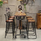 1/3/4/7-teiliges Barhocker- und Tischset aus massivem Holz