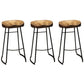 1/3/4/7-teiliges Barhocker- und Tischset aus massivem Holz