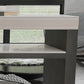 Industrial Counter Height Set 1/2/3 Pcs Stone and Leather Bar Table with Backless Stools