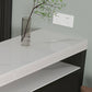 Industrial Counter Height Set 1/2/3 Pcs Stone and Leather Bar Table with Backless Stools