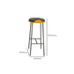 Industrial Counter Height Set 1/2/3 Pcs Stone and Leather Bar Table with Backless Stools