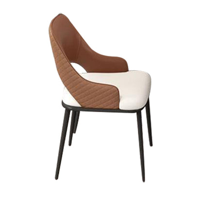 Chaise de salle à manger de cuisine glamour des jambes en métal ouvri