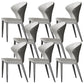 Cocina silla lateral contemporánea piernas gris silla de comedor de ala