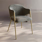 Kitchen Modern Indoor Chair Upholstered Arm Chair with Gold Legs