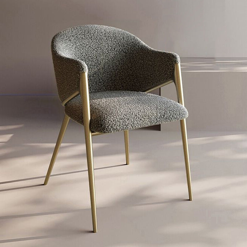 Kitchen Modern Indoor Chair Upholstered Arm Chair with Gold Legs