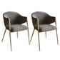 Kitchen Modern Indoor Chair Upholstered Arm Chair with Gold Legs