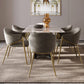 Kitchen Modern Indoor Chair Upholstered Arm Chair with Gold Legs