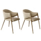Kitchen Modern Indoor Chair Upholstered Arm Chair with Gold Legs