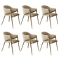 Kitchen Modern Indoor Chair Upholstered Arm Chair with Gold Legs
