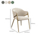 Kitchen Modern Indoor Chair Upholstered Arm Chair with Gold Legs