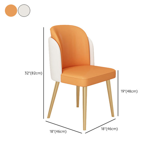 Glam Küchenseitenstuhl goldene Beine Esslosenlosen -Parsons Stuhl