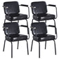 Contemporary Kitchen Dining Chair Upholstered Arm Chair in Black Legs