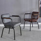 Contemporary Kitchen Dining Chair Upholstered Arm Chair in Black Legs