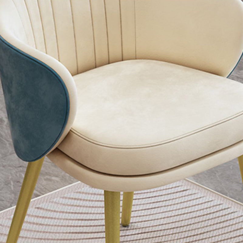 Comedor moderno silla parsons silla de brazo tapizado de terciopelo