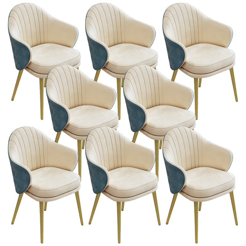 Comedor moderno silla parsons silla de brazo tapizado de terciopelo