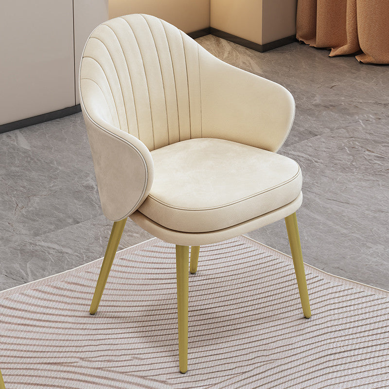 Comedor moderno silla parsons silla de brazo tapizado de terciopelo