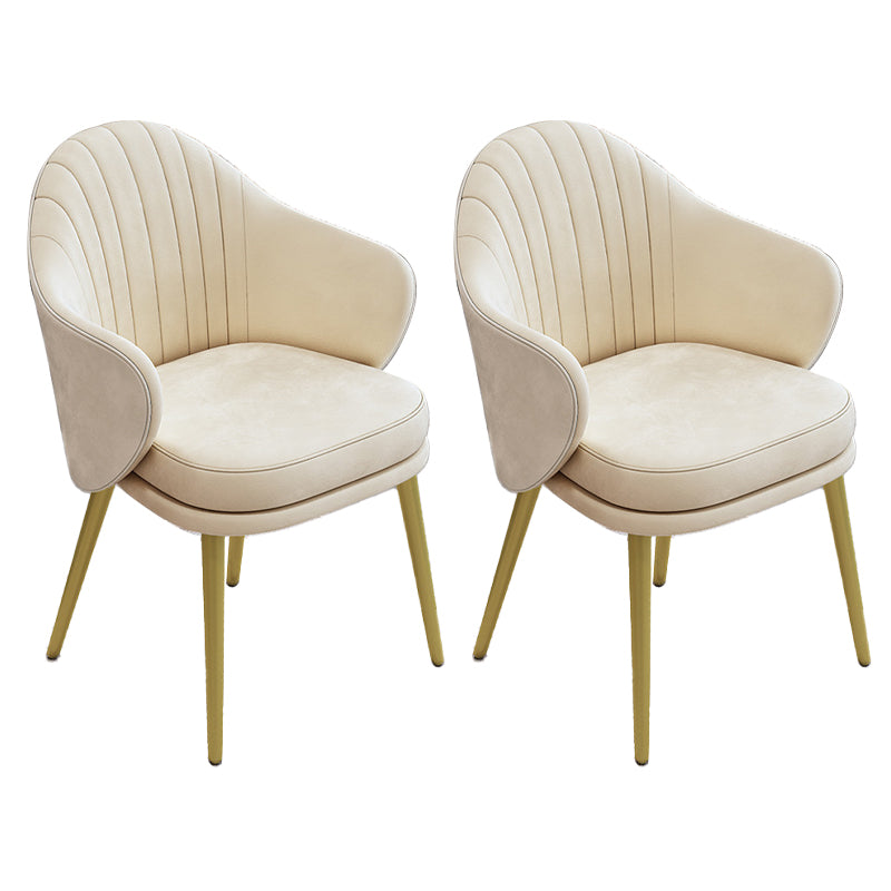 Comedor moderno silla parsons silla de brazo tapizado de terciopelo