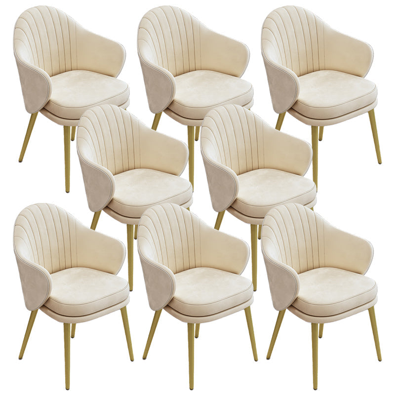 Comedor moderno silla parsons silla de brazo tapizado de terciopelo