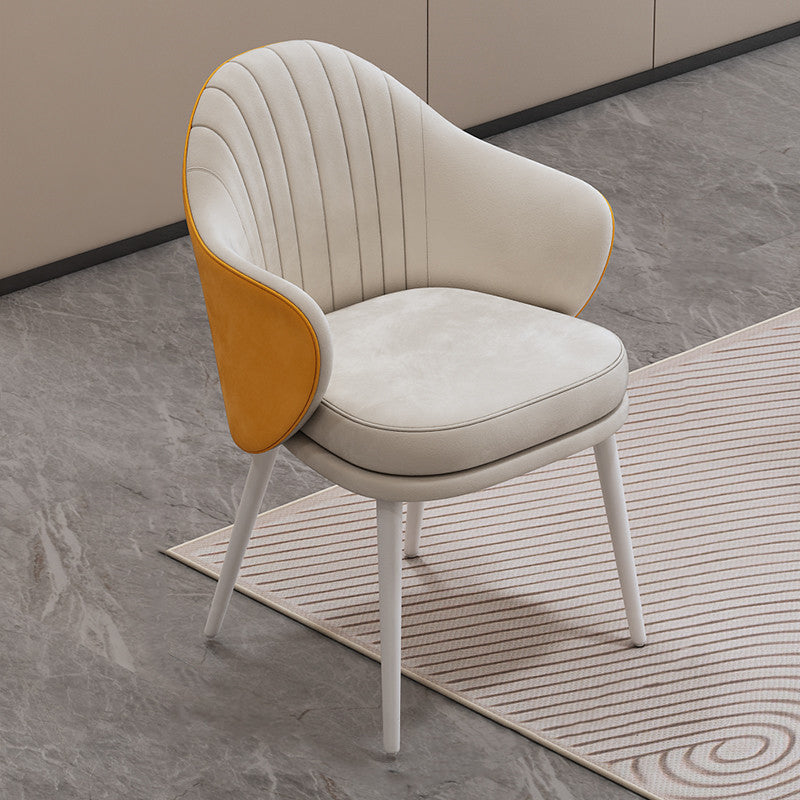 Comedor moderno silla parsons silla de brazo tapizado de terciopelo