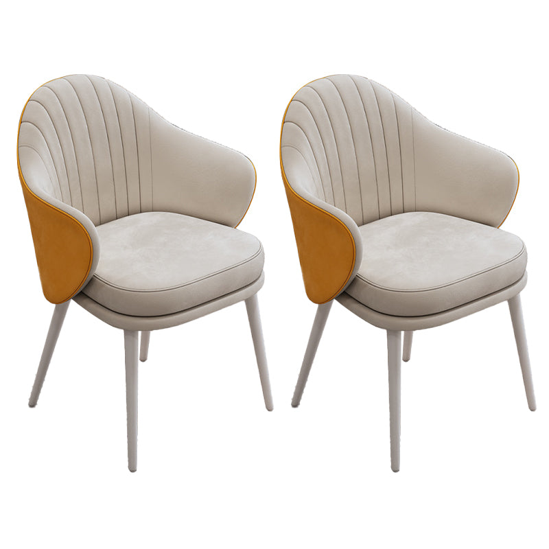 Comedor moderno silla parsons silla de brazo tapizado de terciopelo