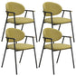 Contemporary Kitchen Dining Arm Chair Black Legs Open Back Dining Chair 4 Piece Set Clearhalo 'Dining Chairs' 'Dining Tables & Seating' 'dining_chair' 'furn' 'furn_dining_chair' 'Furniture' 'Kitchen & Dining Furniture' 6826653