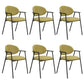 Contemporary Kitchen Dining Arm Chair Black Legs Open Back Dining Chair 6 Piece Set Clearhalo 'Dining Chairs' 'Dining Tables & Seating' 'dining_chair' 'furn' 'furn_dining_chair' 'Furniture' 'Kitchen & Dining Furniture' 6826655