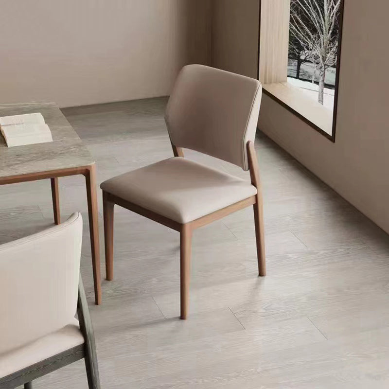 Open Back Dining Side Chair Industrial Solid Wood Dining Chair 1 Piece Walnut Clearhalo 'Dining Chairs' 'Dining Tables & Seating' 'dining_chair' 'furn' 'furn_dining_chair' 'Furniture' 'Kitchen & Dining Furniture' 6826666