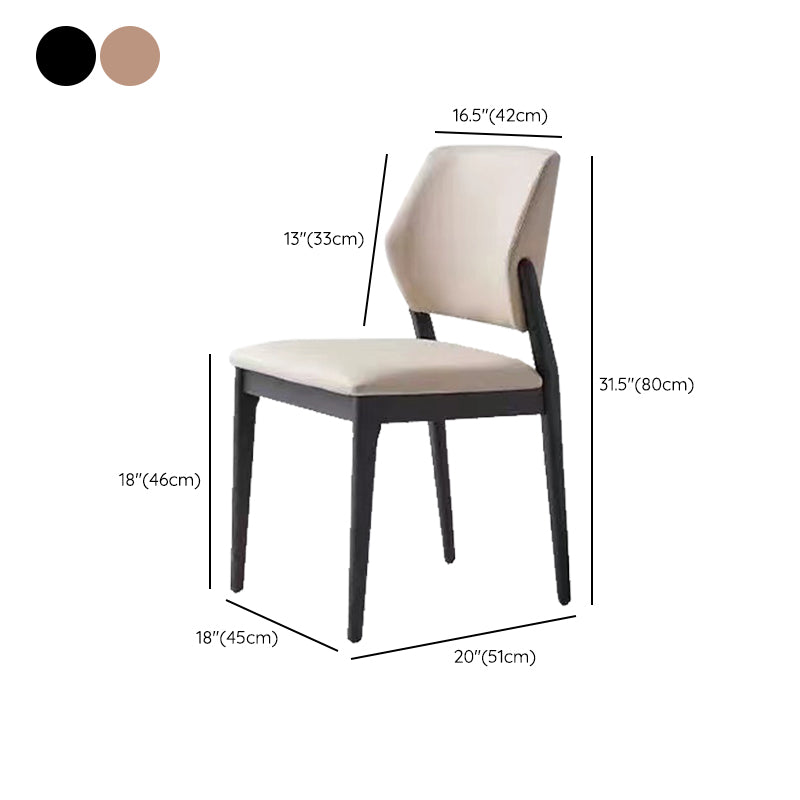 Open Back Dining Side Chair Industrial Solid Wood Dining Chair Clearhalo 'Dining Chairs' 'Dining Tables & Seating' 'dining_chair' 'furn' 'furn_dining_chair' 'Furniture' 'Kitchen & Dining Furniture' 6826681