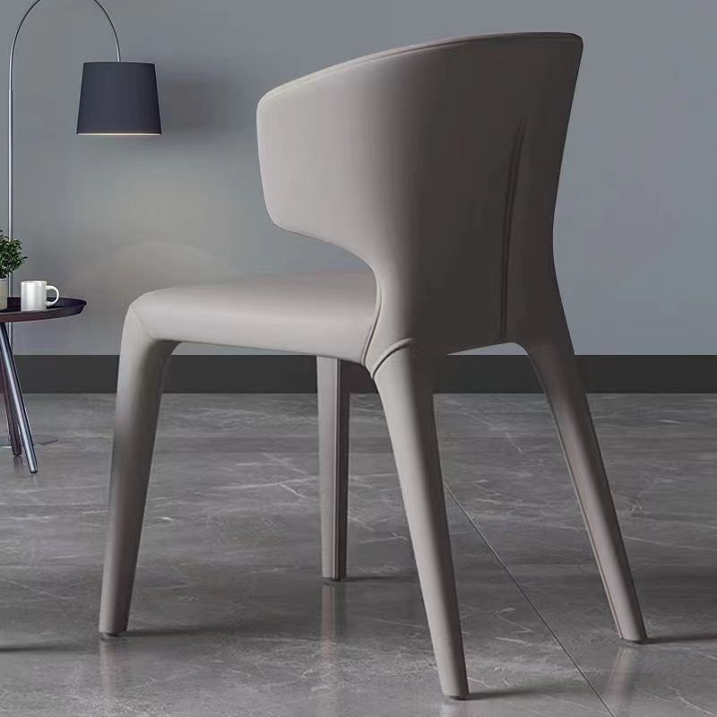 Kitchen Wingback Parsons Chair Faux Leather Dining Room Chair Clearhalo 'Dining Chairs' 'Dining Tables & Seating' 'dining_chair' 'furn' 'furn_dining_chair' 'Furniture' 'Kitchen & Dining Furniture' 6826705