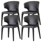 Kitchen Wingback Parsons Chair Faux Leather Dining Room Chair Black 4 Piece Set Clearhalo 'Dining Chairs' 'Dining Tables & Seating' 'dining_chair' 'furn' 'furn_dining_chair' 'Furniture' 'Kitchen & Dining Furniture' 6826706