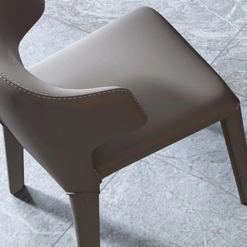 Kitchen Wingback Parsons Chair Faux Leather Dining Room Chair Clearhalo 'Dining Chairs' 'Dining Tables & Seating' 'dining_chair' 'furn' 'furn_dining_chair' 'Furniture' 'Kitchen & Dining Furniture' 6826707