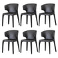 Kitchen Wingback Parsons Chair Faux Leather Dining Room Chair Black 6 Piece Set Clearhalo 'Dining Chairs' 'Dining Tables & Seating' 'dining_chair' 'furn' 'furn_dining_chair' 'Furniture' 'Kitchen & Dining Furniture' 6826709