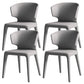 Kitchen Wingback Parsons Chair Faux Leather Dining Room Chair Grey 4 Piece Set Clearhalo 'Dining Chairs' 'Dining Tables & Seating' 'dining_chair' 'furn' 'furn_dining_chair' 'Furniture' 'Kitchen & Dining Furniture' 6826717