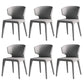 Kitchen Wingback Parsons Chair Faux Leather Dining Room Chair Grey 6 Piece Set Clearhalo 'Dining Chairs' 'Dining Tables & Seating' 'dining_chair' 'furn' 'furn_dining_chair' 'Furniture' 'Kitchen & Dining Furniture' 6826719