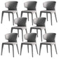 Kitchen Wingback Parsons Chair Faux Leather Dining Room Chair Grey 8 Piece Set Clearhalo 'Dining Chairs' 'Dining Tables & Seating' 'dining_chair' 'furn' 'furn_dining_chair' 'Furniture' 'Kitchen & Dining Furniture' 6826720