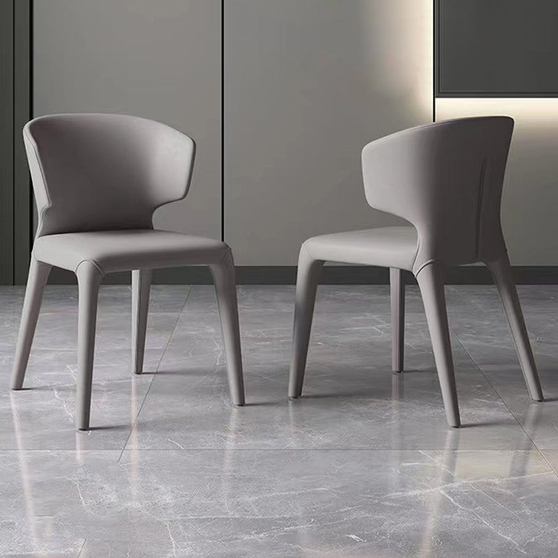 Kitchen Wingback Parsons Chair Faux Leather Dining Room Chair Clearhalo 'Dining Chairs' 'Dining Tables & Seating' 'dining_chair' 'furn' 'furn_dining_chair' 'Furniture' 'Kitchen & Dining Furniture' 6826721