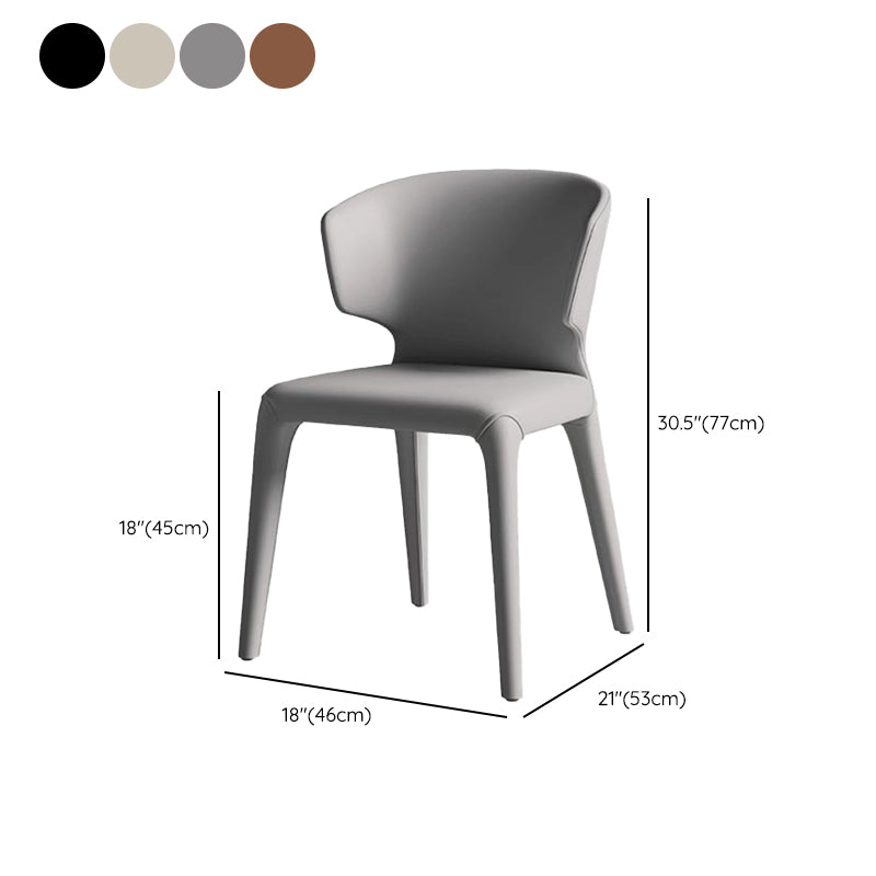 Kitchen Wingback Parsons Chair Faux Leather Dining Room Chair Clearhalo 'Dining Chairs' 'Dining Tables & Seating' 'dining_chair' 'furn' 'furn_dining_chair' 'Furniture' 'Kitchen & Dining Furniture' 6826732