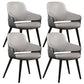 Home Faux Leather Dining Chairs Black Legs Dining Room Chair Grey 4 Piece Set Clearhalo 'Dining Chairs' 'Dining Tables & Seating' 'dining_chair' 'furn' 'furn_dining_chair' 'Furniture' 'Kitchen & Dining Furniture' 6826737