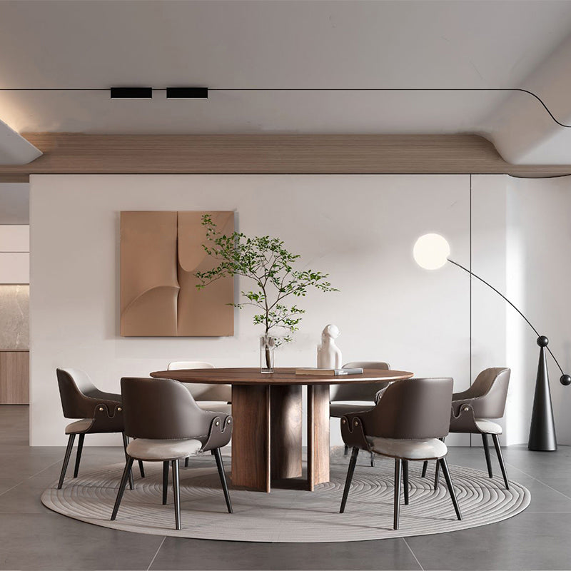 Home Faux Leather Dining Chairs Black Legs Dining Room Chair Clearhalo 'Dining Chairs' 'Dining Tables & Seating' 'dining_chair' 'furn' 'furn_dining_chair' 'Furniture' 'Kitchen & Dining Furniture' 6826738