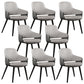 Home Faux Leather Dining Chairs Black Legs Dining Room Chair Grey 8 Piece Set Clearhalo 'Dining Chairs' 'Dining Tables & Seating' 'dining_chair' 'furn' 'furn_dining_chair' 'Furniture' 'Kitchen & Dining Furniture' 6826742