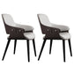 Home Faux Leather Dining Chairs Black Legs Dining Room Chair Gray Coffee 2 Piece Set Clearhalo 'Dining Chairs' 'Dining Tables & Seating' 'dining_chair' 'furn' 'furn_dining_chair' 'Furniture' 'Kitchen & Dining Furniture' 6826746