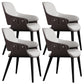 Home Faux Leather Dining Chairs Black Legs Dining Room Chair Gray Coffee 4 Piece Set Clearhalo 'Dining Chairs' 'Dining Tables & Seating' 'dining_chair' 'furn' 'furn_dining_chair' 'Furniture' 'Kitchen & Dining Furniture' 6826748